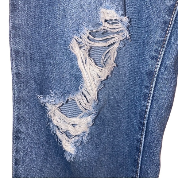 KANCAN Paperbag Boyfriend Jean Ultra High Rise Distressed Blue RX10652 Size 9/28 - Picture 7 of 14